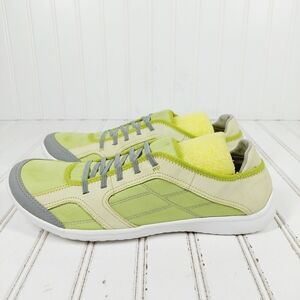 Clarks Lime Green and Gray Women's Lace Up Comfy Athleisure Sneakers I141